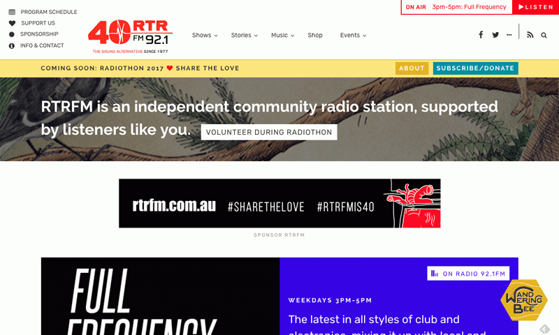 RTR FMのウェブサイトから、オンラインラジオが聞けます