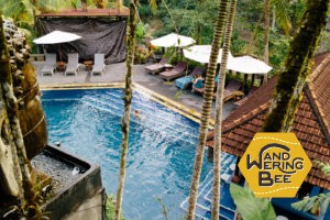 Outpostメンバーはお隣Bali Spirit Hotelの大きなプールが使用可能